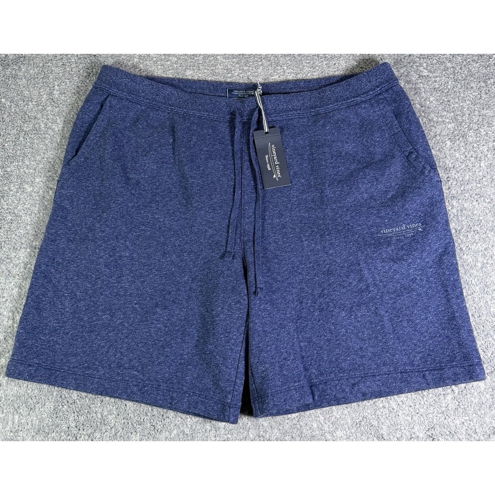 NWT Vineyard Vines Surfside 100% Cotton Navy Blue Men's XXL French Terry Shorts